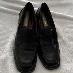 Franco Sarto Classic Shiny Black Loafers